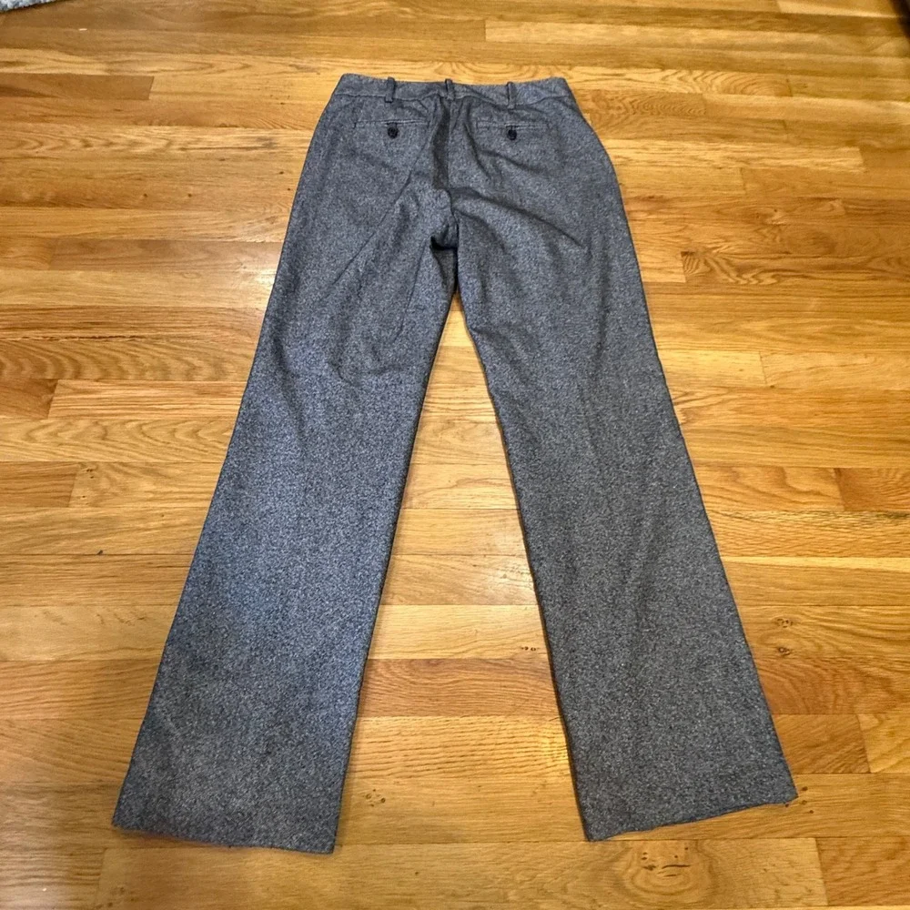 Talbots Grey Wool Blend Tweed Wide Leg Trousers Pants‎ Size 6